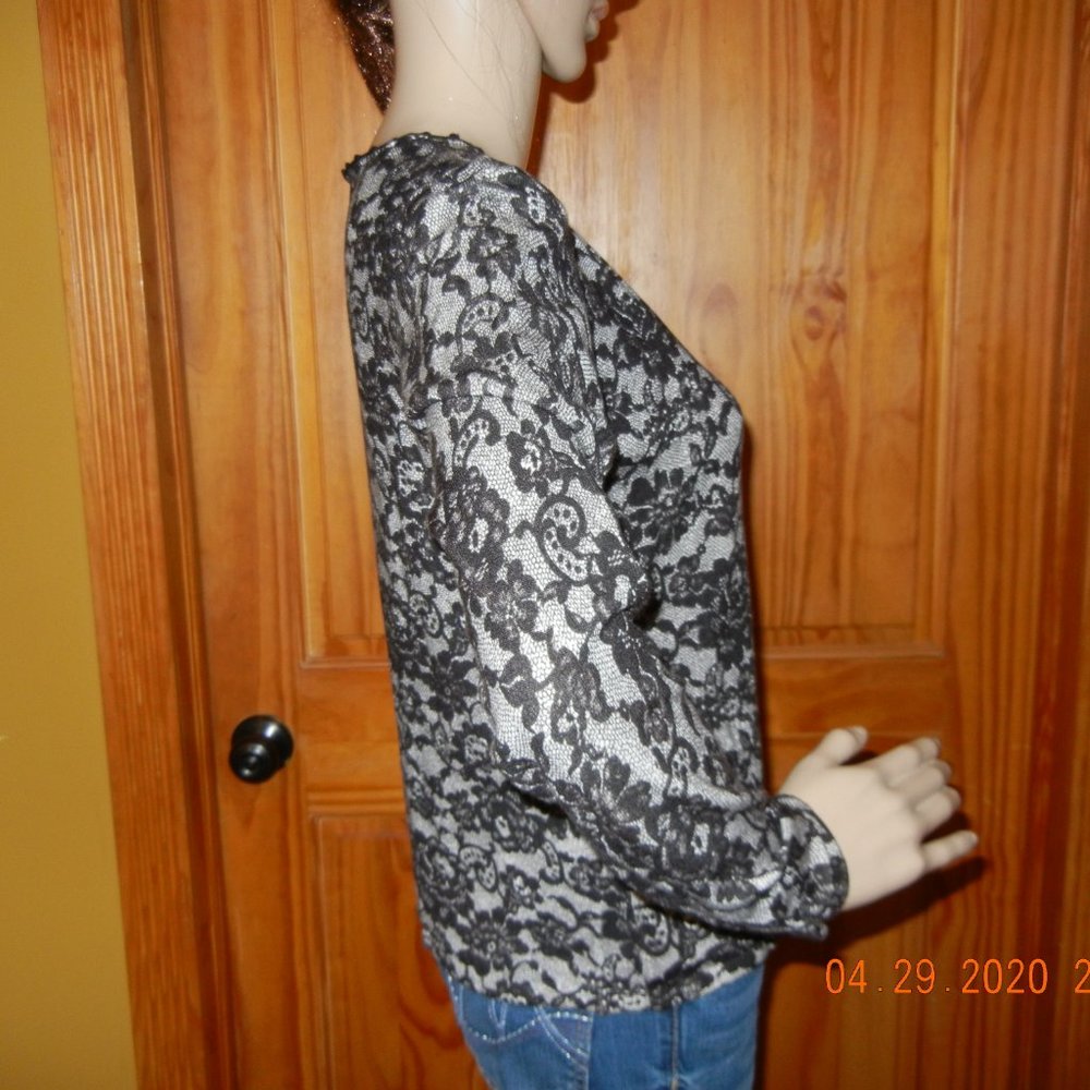 Vintage Casual Party Date Work Floral Top sz L (wt51) - Picture 6 of 13